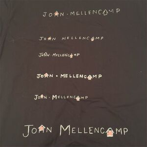 John Mellencamp Pink Houses Concert Tour Graphic T-Shirt Black Size Large Rare